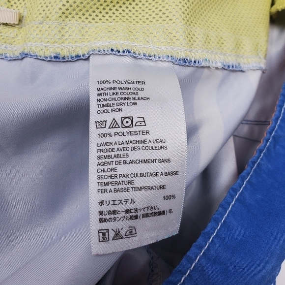 TOMMY BAHAMA BLUE WHITE STRIPE BOARD SHORTS SWIMWEAR MESH POCKETS MEN SIZE 38 - Picture 10 of 12